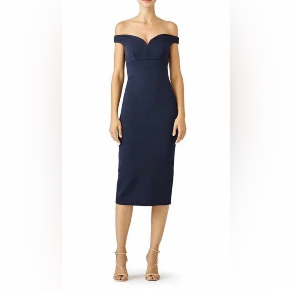 Cinq à Sept Midnight Blue Midi Dress- size 2